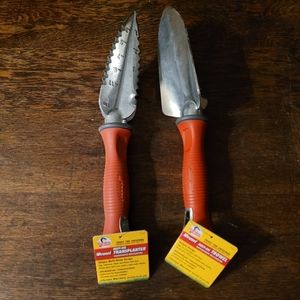 Garden Weasel Multi-Use Transplanter & Trowel Hand Tools Comfort Grip~2pack~New